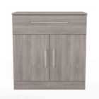 Welcome Furniture Ltd Worcester 1 Drawer 2 Door Sideboard in Grey Oak - Ready Assembled