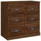 Vidaxl Sideboard Brown Oak 70X35.5X67.5 Cm Engineered Wood