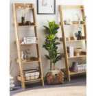 Beliani 5 Tier Shelving Unit MOBILE DUO 169 cm Light Brown