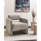 Beliani Armchair HALLSBERG Boucle Taupe
