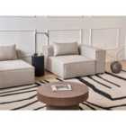 Beliani Corner Seat BRANDE Fabric Light Brown Symmetrical