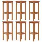vidaXL Bar Stools 6 pcs Solid Wood Acacia