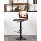 Beliani Set Of 2 Bar Chairs Petersburg Faux Leather Swivel Black