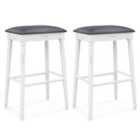 Costway 74 cm Upholstered Bar Stool Set of 2-74 cm