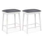 Costway 61 cm Upholstered Bar Stool Set of 2-61 cm