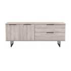 Welcome Furniture Ltd Hong Kong 2 Drawer 2 Door Wide Sideboard in Grey Oak - Ready Assembled