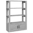 Vidaxl Sideboard Grey Sonoma 80X30X119.5 Cm Engineered Wood