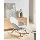 Beliani Rocking Chair SKALE Fabric Off-White
