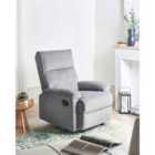 Beliani Recliner Chair EVERTON With Footrest Fabric Grey