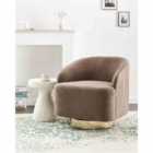 Beliani Armchair LAVIK Fabric Brown