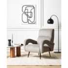 Beliani Armchair SVALOV Corduroy Grey