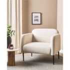 Beliani Armchair STOUBY Linen Light Beige