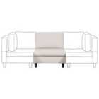 Beliani 1-Seat Section UNSTAD Fabric Light Beige