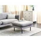 Beliani Ottoman VINTERBRO Velvet Grey