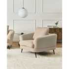 Beliani Armchair KJAER Boucle Light Beige