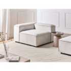 Beliani Corner Seat ARDAL Corduroy Off-White Right Hand