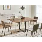 Beliani Extending Dining Table COOPER Brown 120/160 cm 120 cm