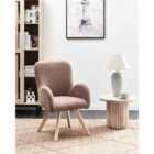 Beliani Armchair BJARN Boucle Brown