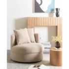 Beliani Armchair DALBY Boucle Beige