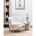 Beliani Armchair ODENZEN Boucle White