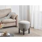 Beliani Pouffe ARCHIE Faux Linen Grey
