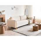 Beliani Sofa Bed 3 Seater KVAM Boucle Off-White with Storage