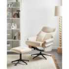 Beliani Recliner Chair ERATO Faux Leather Light Beige
