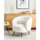 Beliani Armchair MAKELA Boucle Off-White