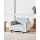 Beliani Armchair ABERDEEN Velvet Light Grey