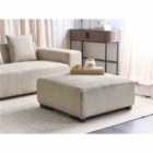 Beliani Ottoman LUNGO Corduroy Beige