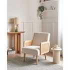 Beliani Armchair HOJBY Fabric Light Beige