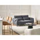 Beliani Sofa 3 Seater WETLAN Fabric Dark Grey