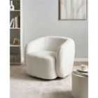 Beliani Swivel Armchair TORE Fabric Off-White