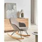 Beliani Rocking Chair SKALE Fabric Taupe