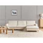 Beliani Corner Sofa 4 Seater SIGGARD Boucle White Left Hand