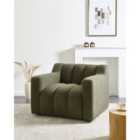 Beliani Armchair AGERUP Boucle Dark Green