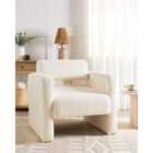 Beliani Armchair HALLSBERG Boucle Off-White