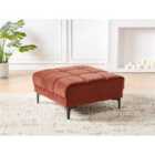 Beliani Ottoman ALNES Velvet Light Red