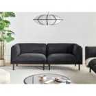 Beliani Sofa 3 Seater VORGOD Fabric Black