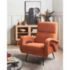 Beliani Armchair SVALOV Corduroy Orange