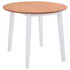 Vidaxl Drop-leaf Dining Table Round Mdf White