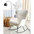 Beliani Rocking Chair ANASET Boucle Light Beige