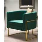 Beliani Armchair SIRKKA Velvet Dark Green