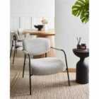 Beliani Armchair AUSVIKA Fabric Black/ White