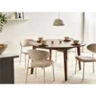 Beliani Dining Table HUNTLEY Dark Oak 140 cm 140 cm