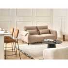 Beliani Sofa 3 Seater WETLAN Fabric Light Brown