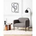 Beliani Armchair STOUBY Linen Grey