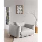 Beliani Armchair LUVOS Fabric Light Grey