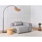 Beliani Corner Seat BRANDE Grey Symmetrical