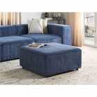 Beliani Ottoman ARDAL Corduroy Dark Blue
